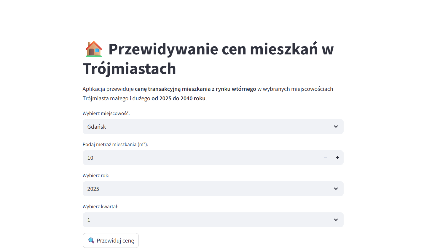Widok początkowy